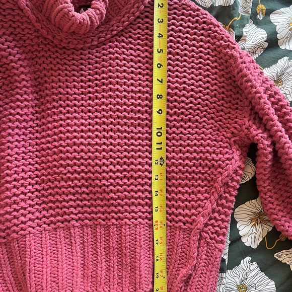 Free People My Only Sunshine Chunky Knit Sweater XS Pink - Picture 4 of 8